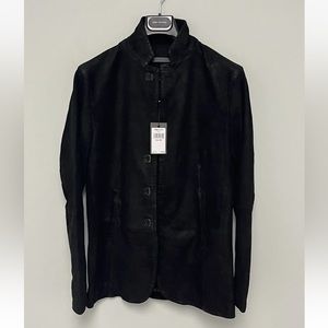 John Varvatos Thompson Goat suede hook and bar Jacket. Size EU 46 USA 36 BNWT